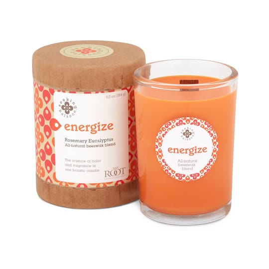 Root Candles Seeking Balance® Energize: Rosemary Eucalyptus Jar Candle in Orange | 6.5 fl oz | Michaels®